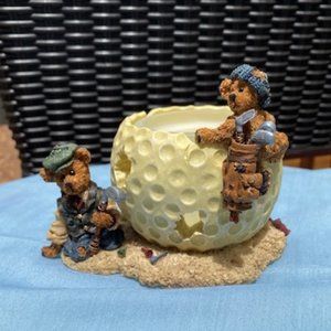 Vintage Boyds Bear Sebastian & Nicholas The Lost Ball Votive Candle Holder